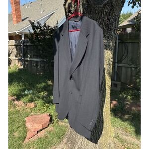 Botany 500 BlazerJacket Sport Coat Men 46PTL Stretch PinStriped Business Classic